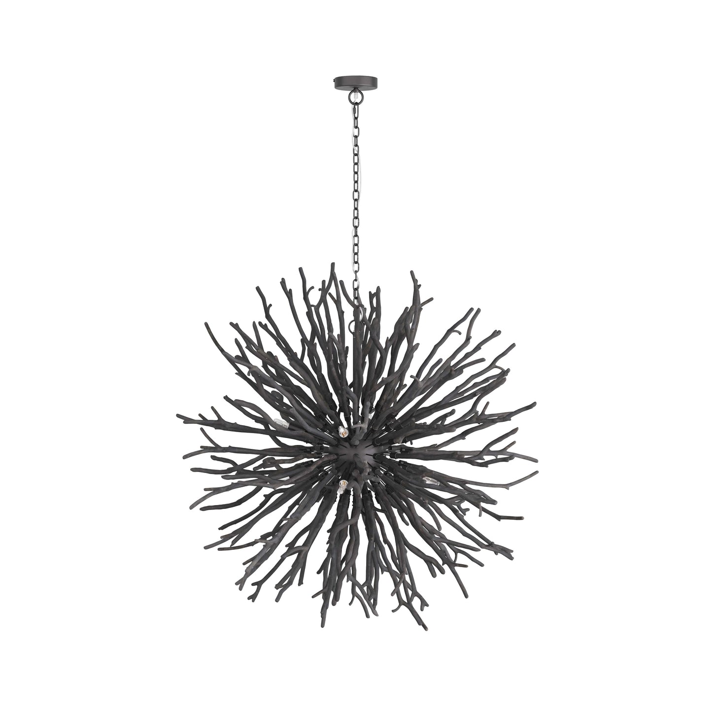 Rhoilume Chandelier Wood & Steel 43"D