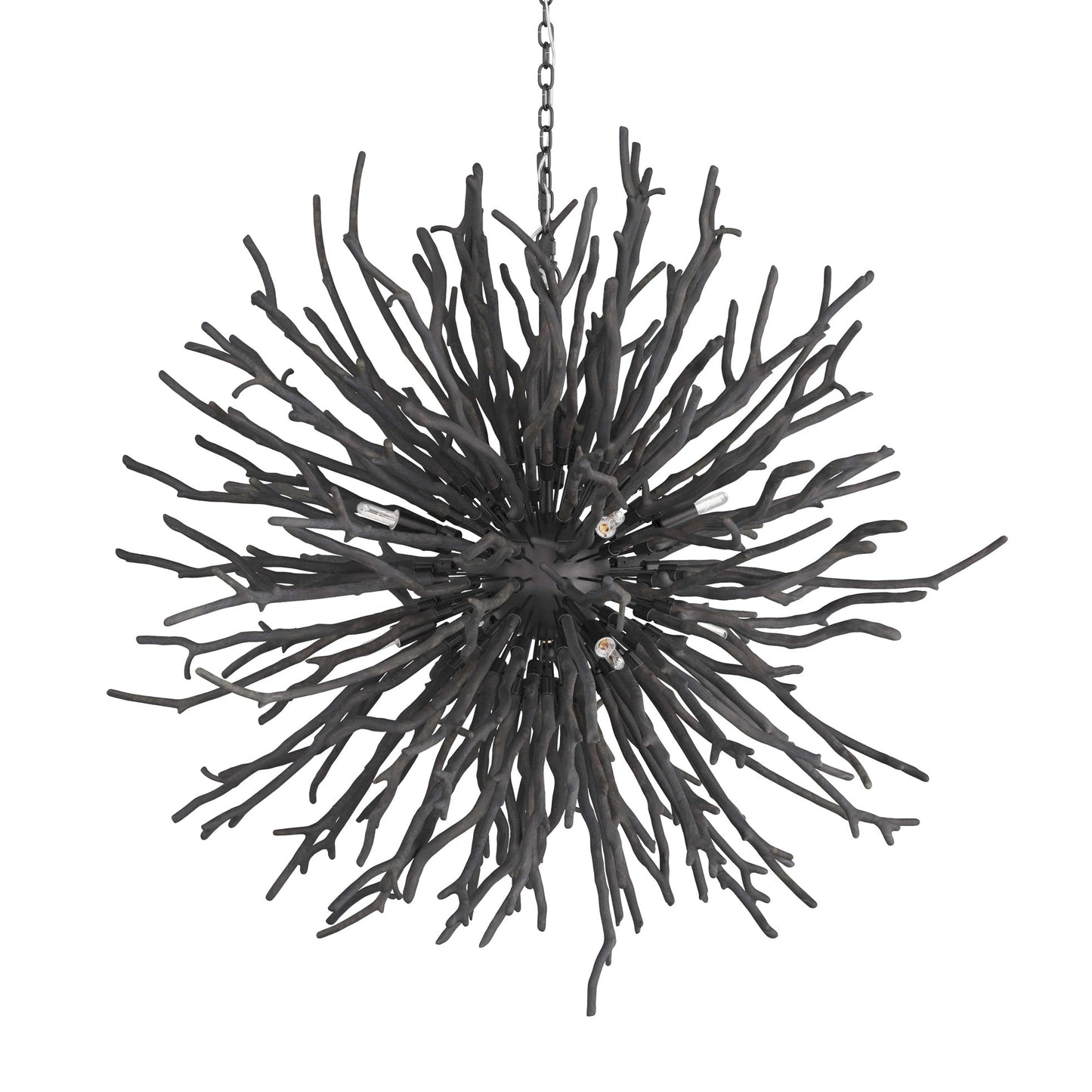 Rhoilume Chandelier Wood & Steel 43"D