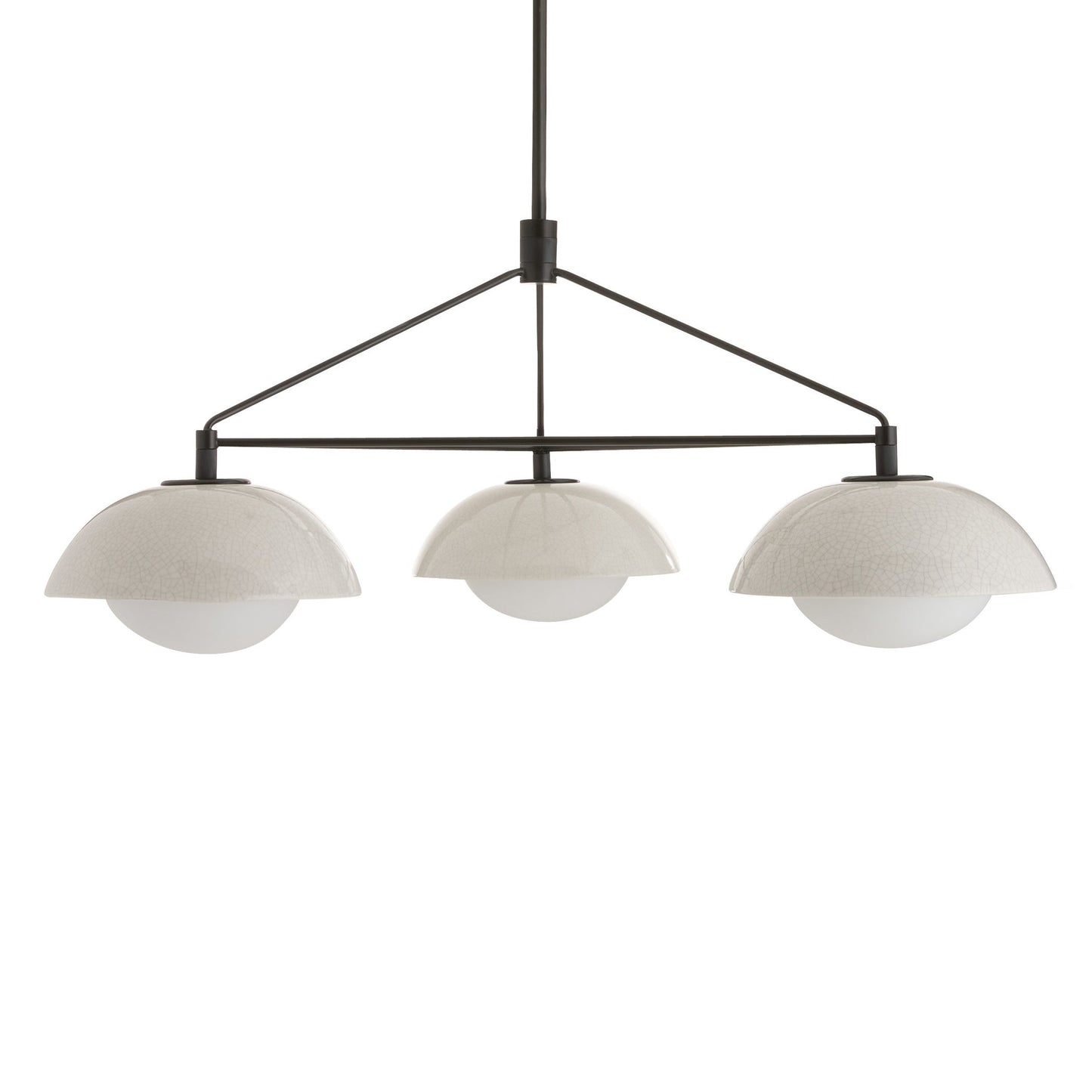 Quaioster Chandelier Ceramic & Frosted Glass & Steel 38"W x 34.5"D