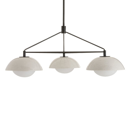 Quaioster Chandelier Ceramic & Frosted Glass & Steel 38"W x 34.5"D