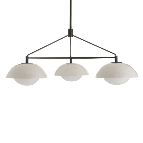 Quaioster Chandelier Ceramic & Frosted Glass & Steel 38"W x 34.5"D
