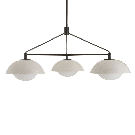 Quaioster Chandelier Ceramic & Frosted Glass & Steel 38"W x 34.5"D