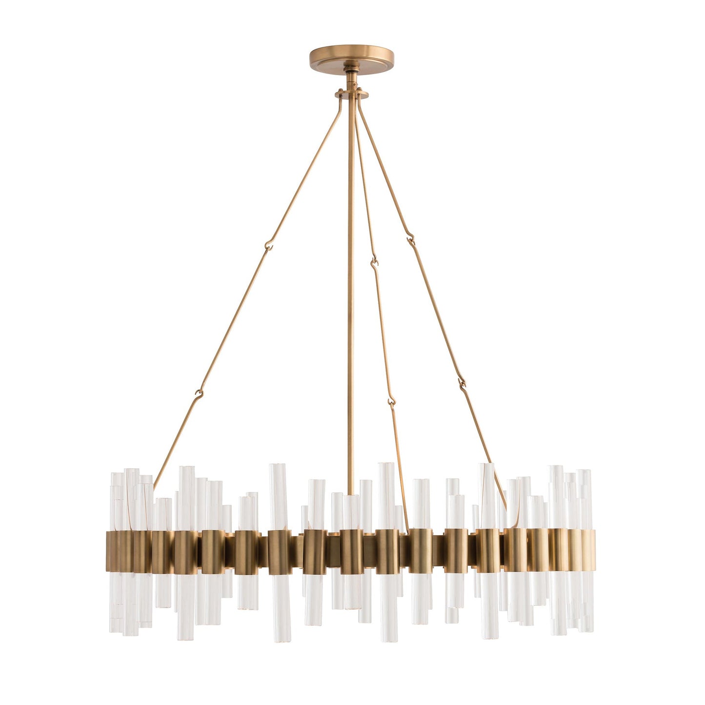Toreidell Chandelier Brass & Acrylic 34"D