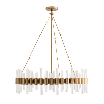 Toreidell Chandelier Brass & Acrylic 34"D