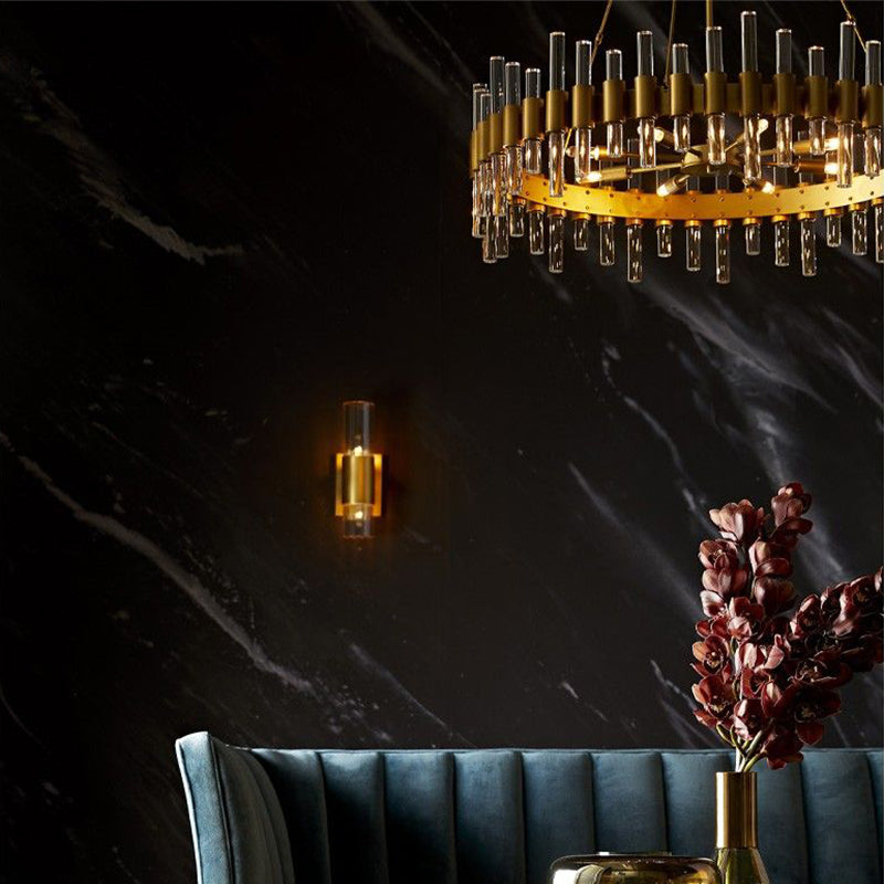Toreidell Chandelier Brass & Acrylic 34"D
