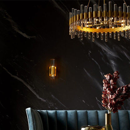 Toreidell Chandelier Brass & Acrylic 34"D