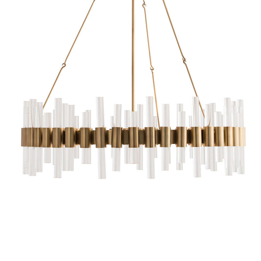 Toreidell Chandelier Brass & Acrylic 34"D