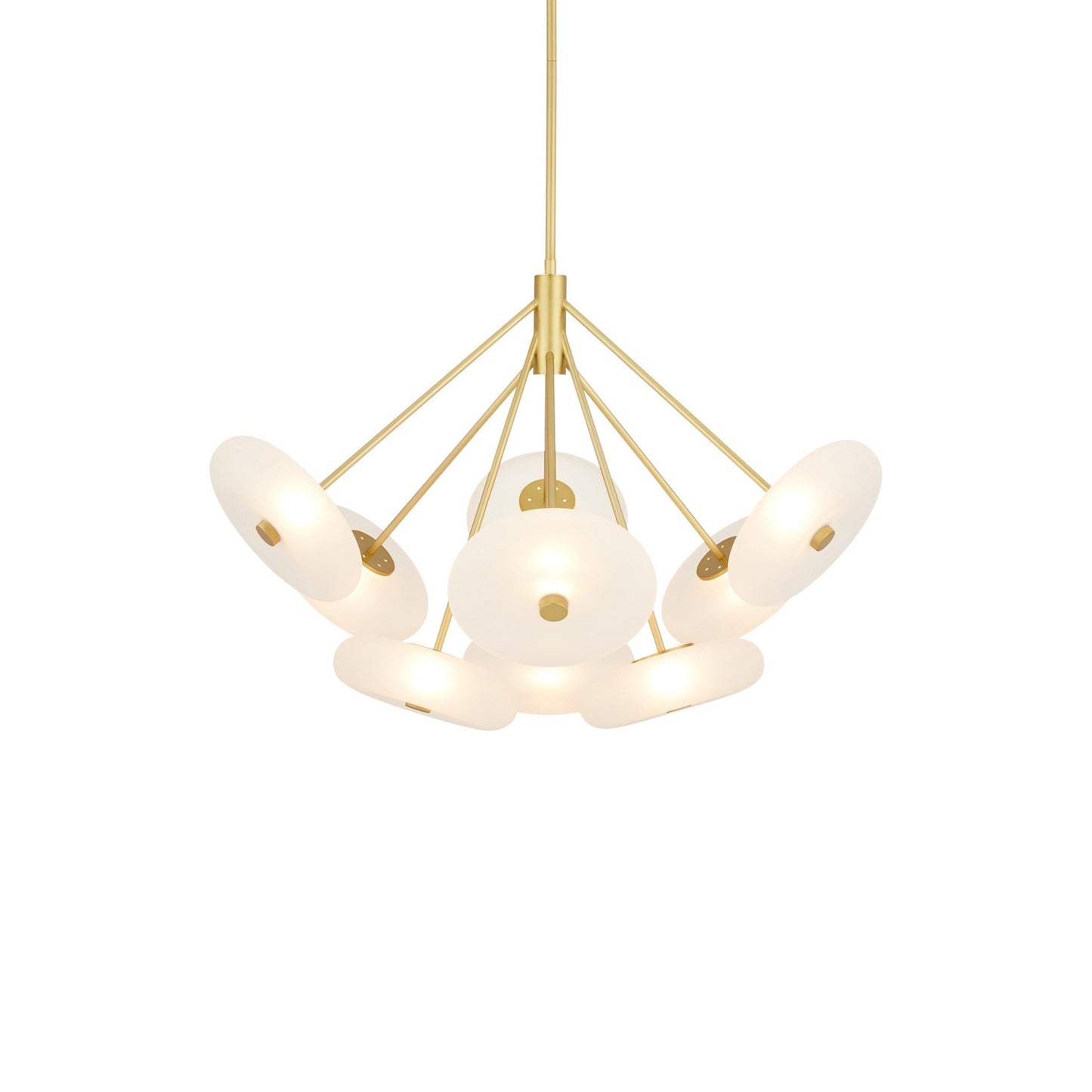 Norester Chandelier Glass & Steel 41"D