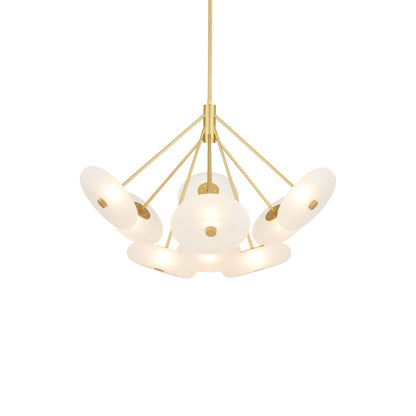 Norester Chandelier Glass & Steel 41"D