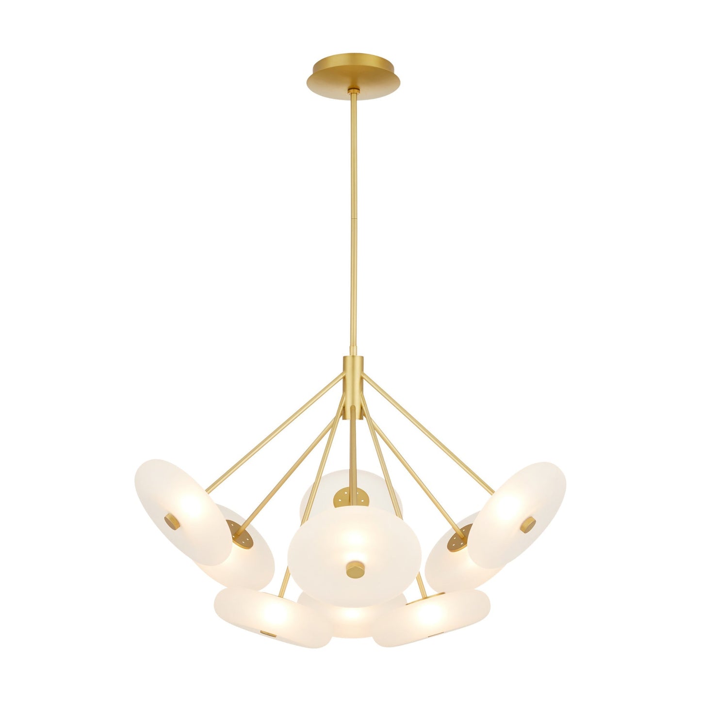Norester Chandelier Glass & Steel 41"D