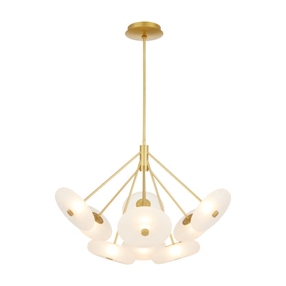 Norester Chandelier Glass & Steel 41"D