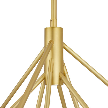 Norester Chandelier Glass & Steel 41"D