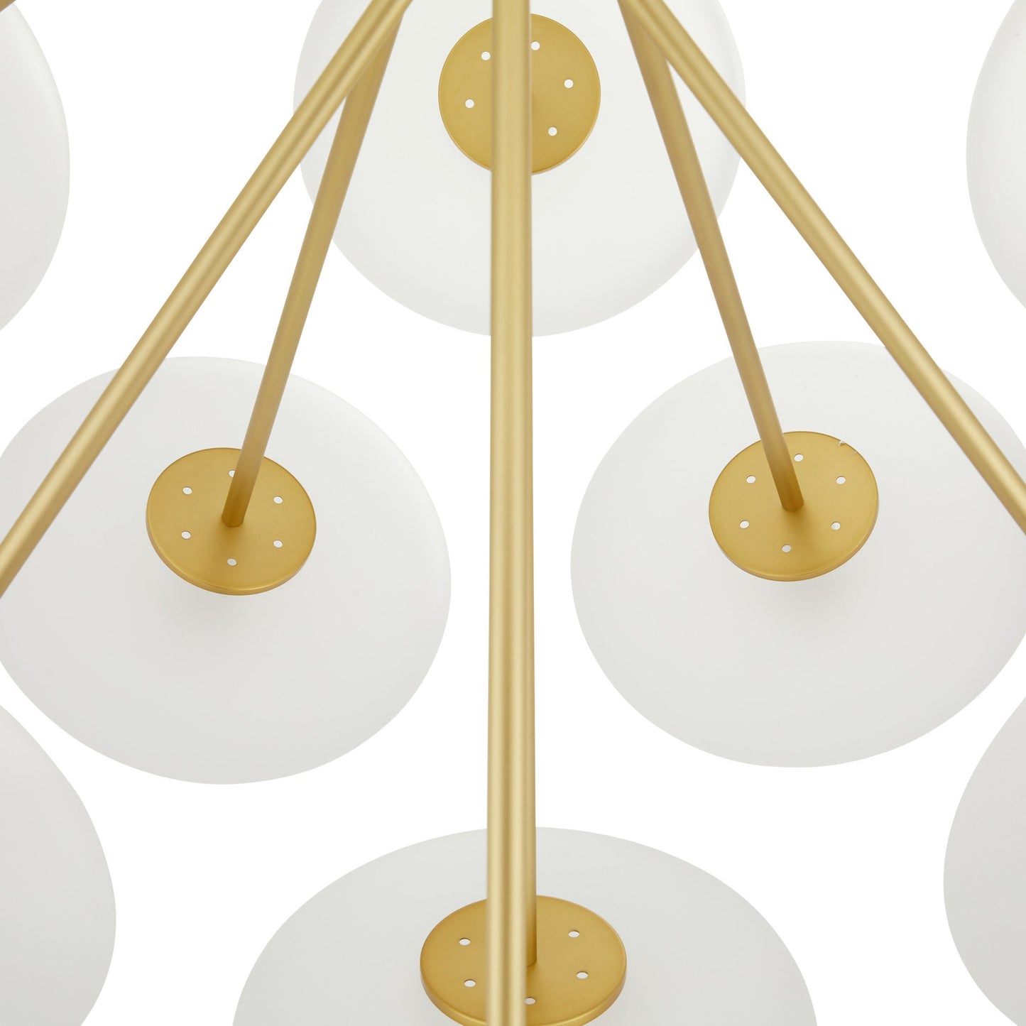 Norester Chandelier Glass & Steel 41"D