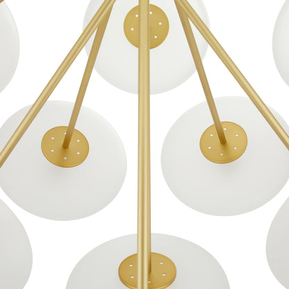 Norester Chandelier Glass & Steel 41"D