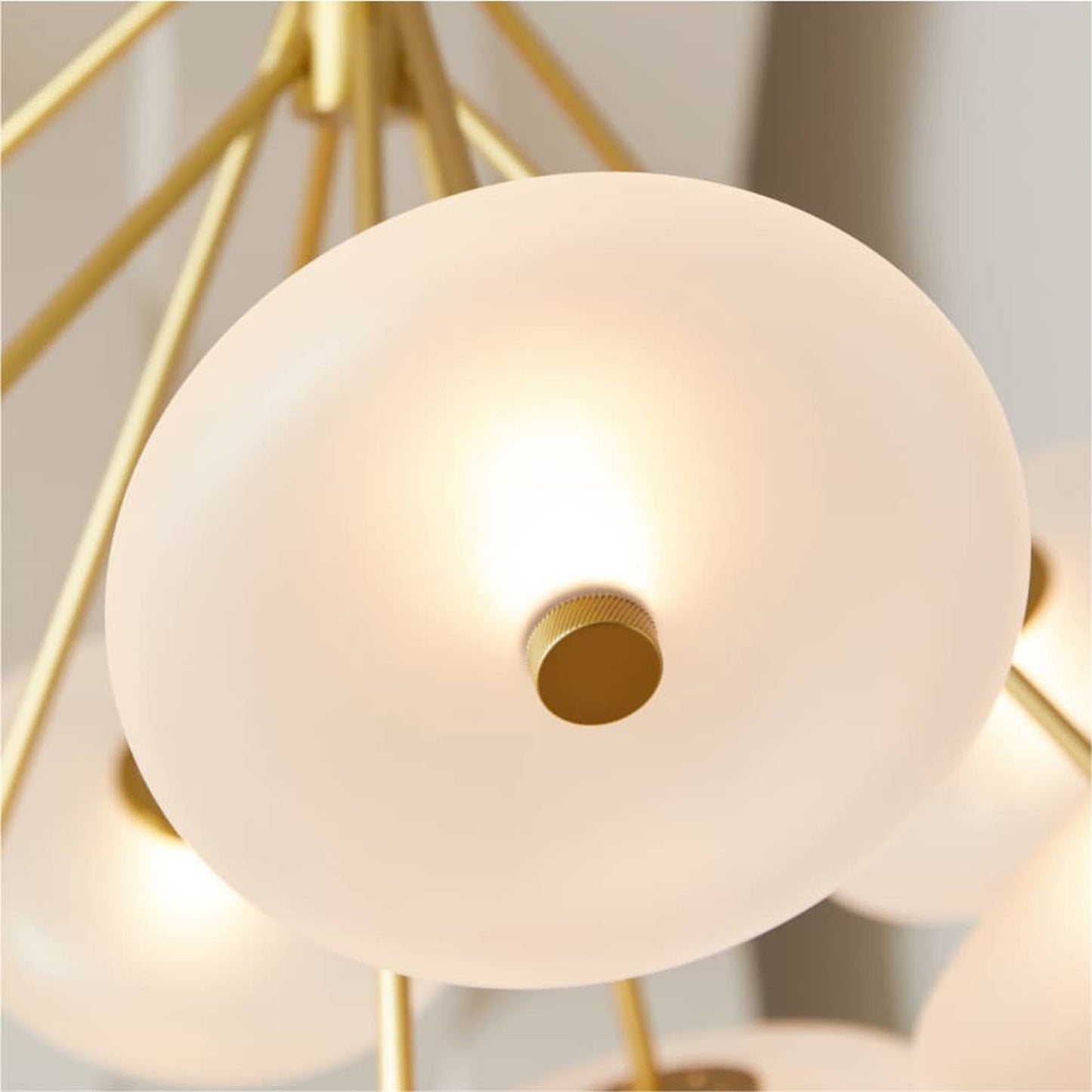 Norester Chandelier Glass & Steel 41"D