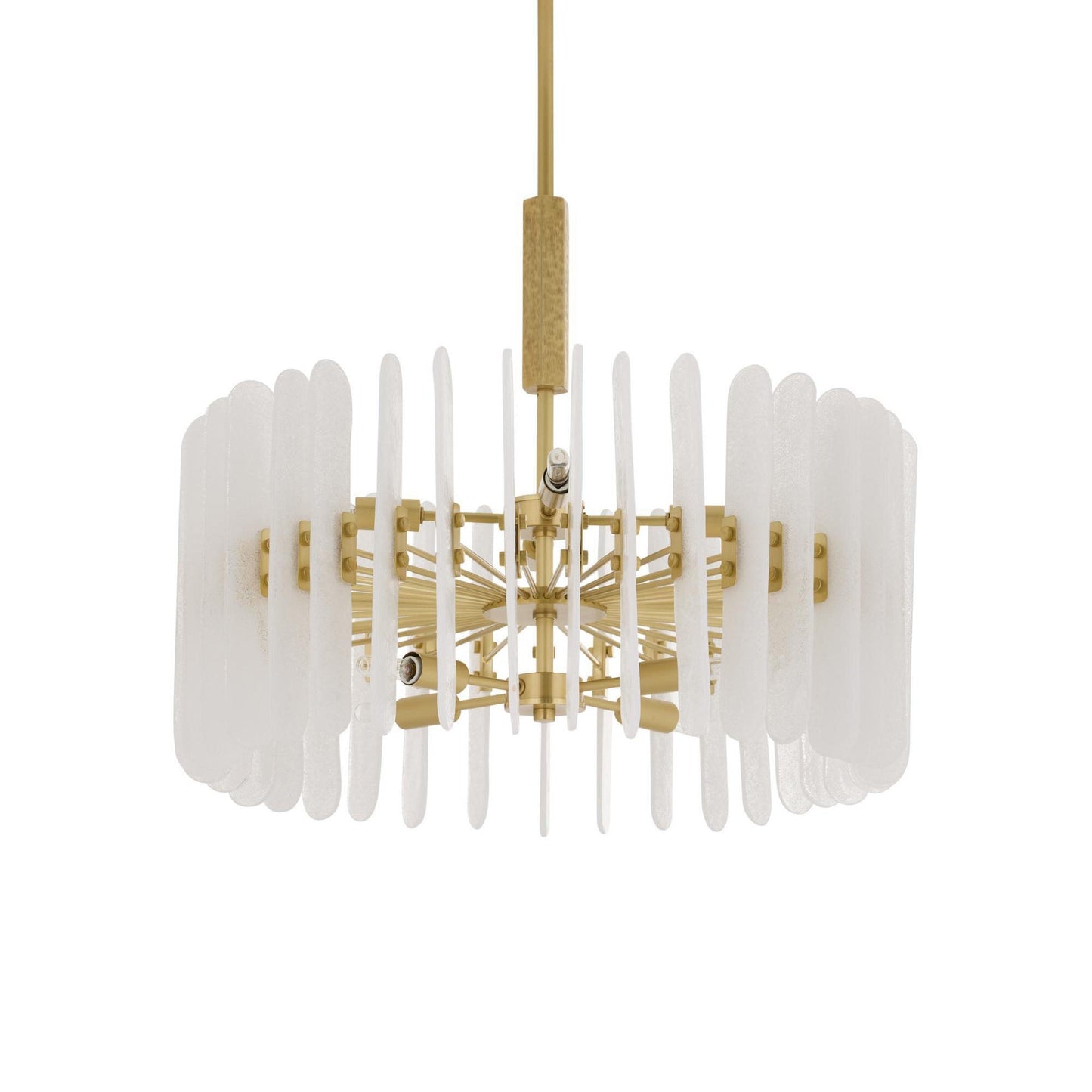 Avieinix Chandelier Iron & Glass & Seedy 25.5"D