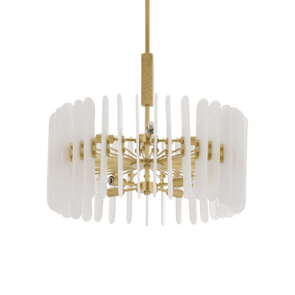 Avieinix Chandelier Iron & Glass & Seedy 25.5"D