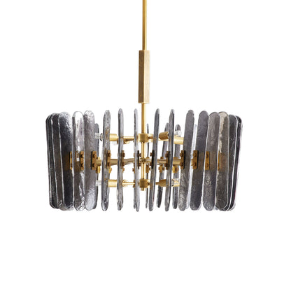 Avieinix Chandelier Iron & Glass & Seedy 25.5"D