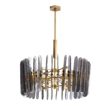Avieinix Chandelier Iron & Glass & Seedy 25.5"D