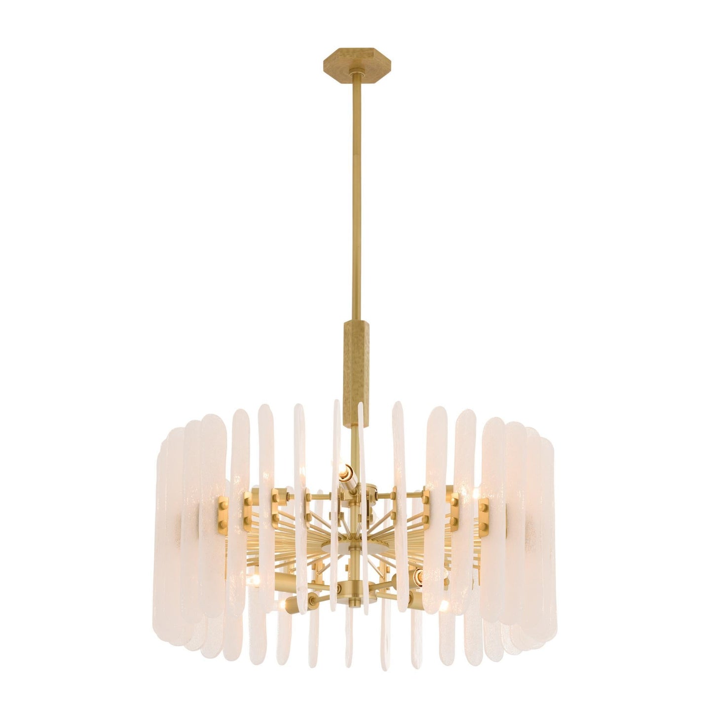 Avieinix Chandelier Iron & Glass & Seedy 25.5"D