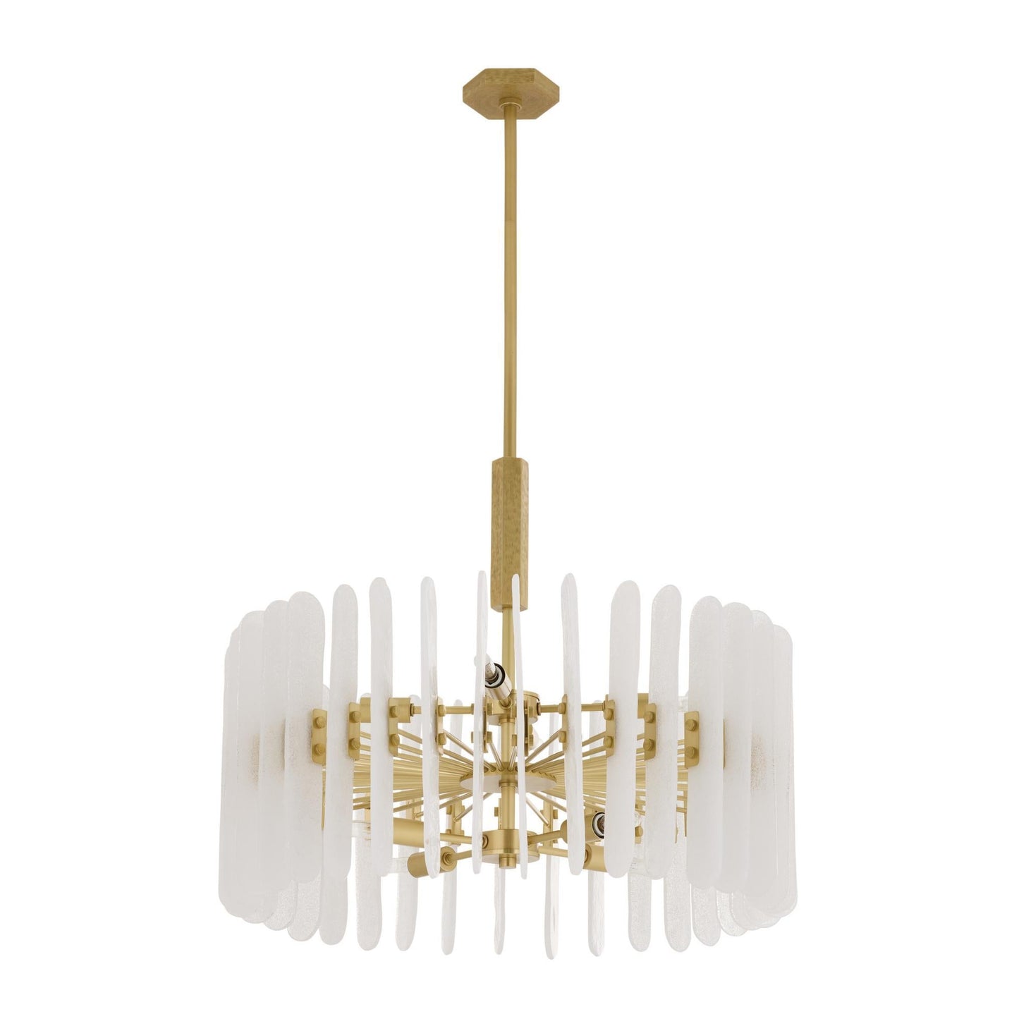 Avieinix Chandelier Iron & Glass & Seedy 25.5"D