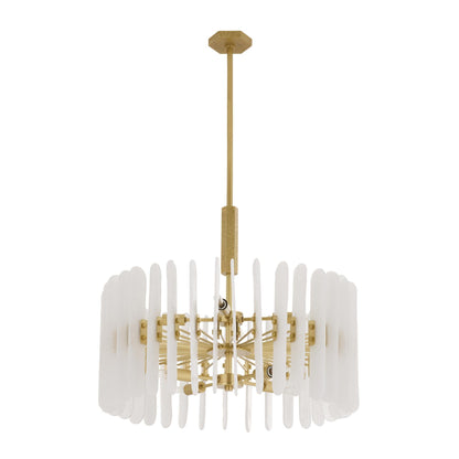 Avieinix Chandelier Iron & Glass & Seedy 25.5"D