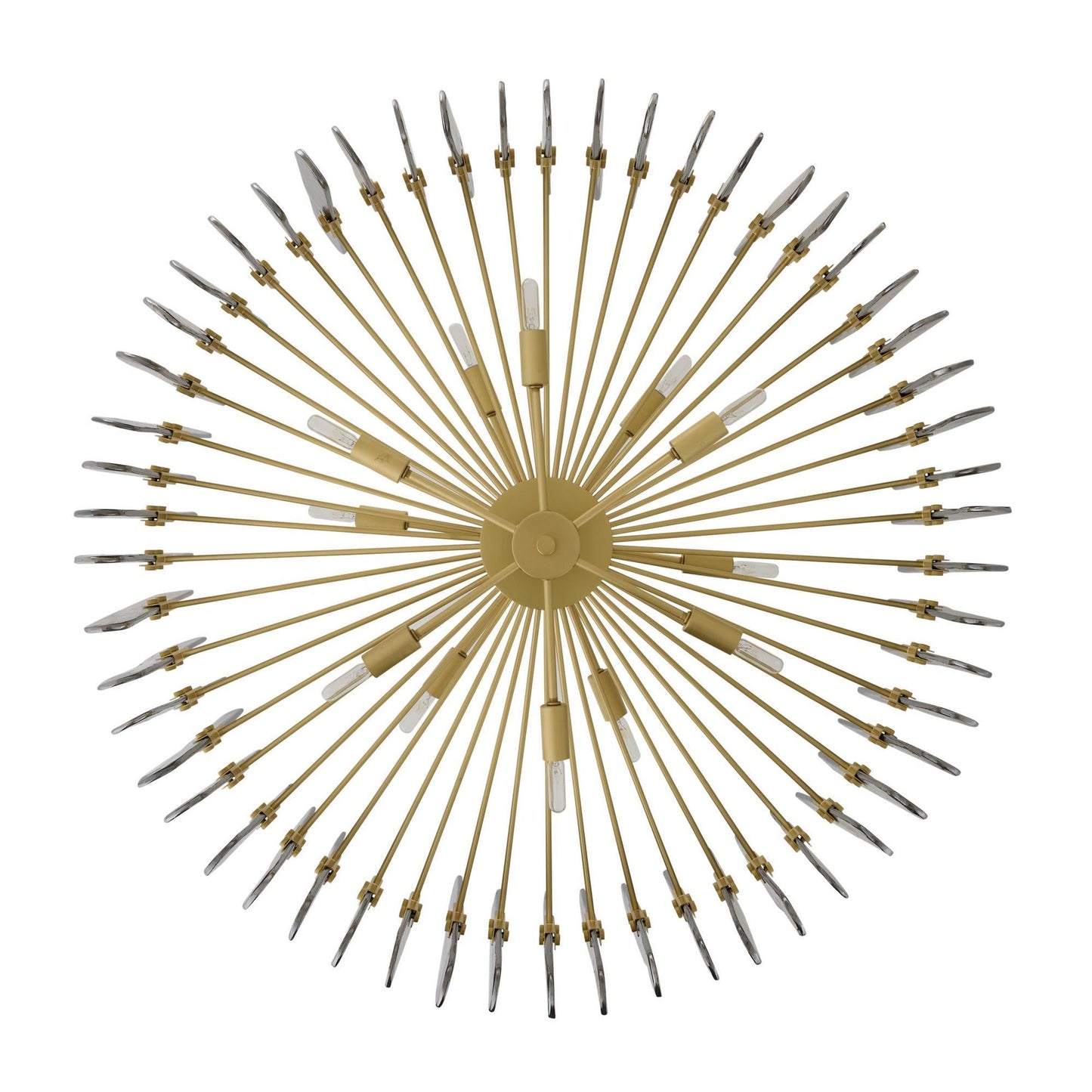 Avieinix Chandelier Iron & Glass & Seedy 25.5"D