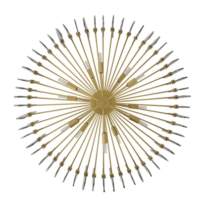 Avieinix Chandelier Iron & Glass & Seedy 25.5"D