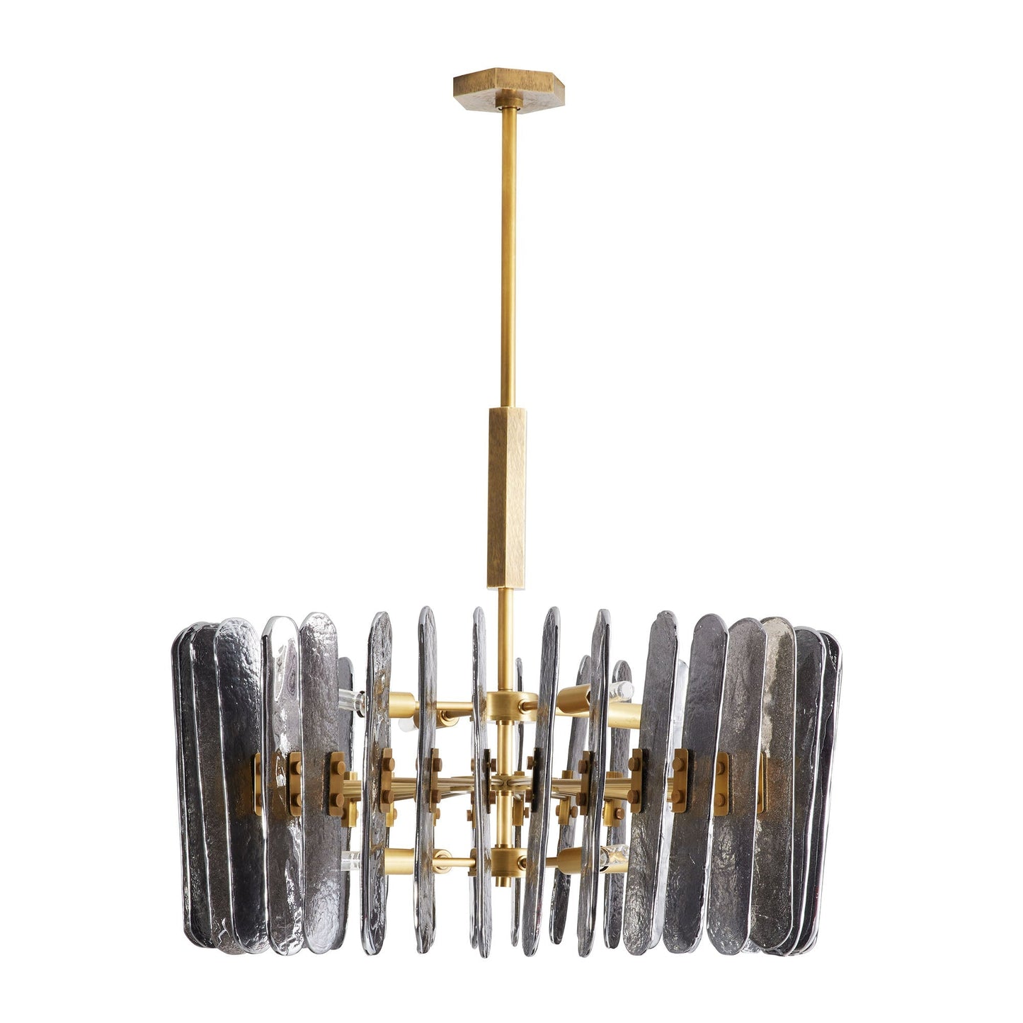 Avieinix Chandelier Iron & Glass & Seedy 25.5"D