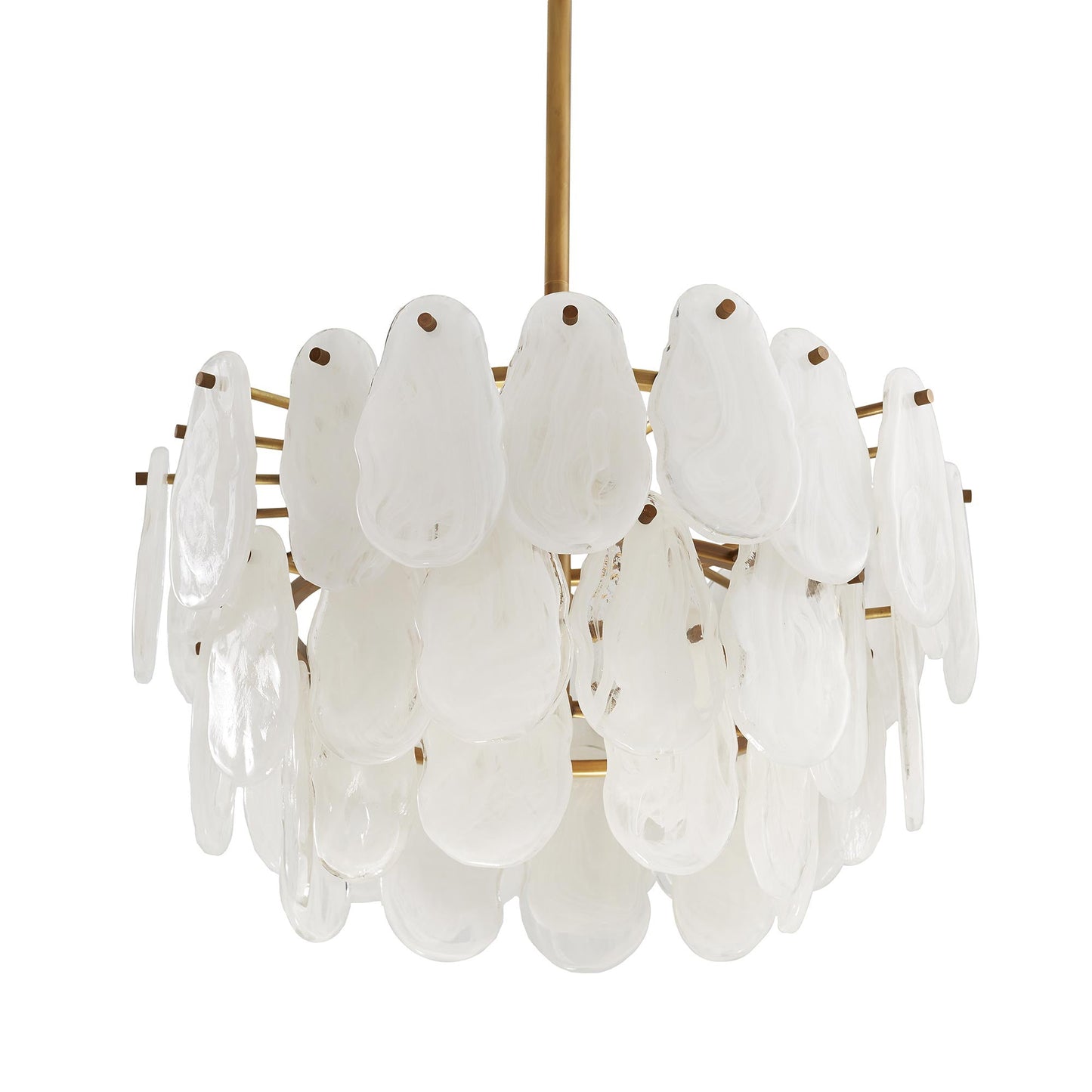 Nivelix Chandelier Steel & Glass 25"D