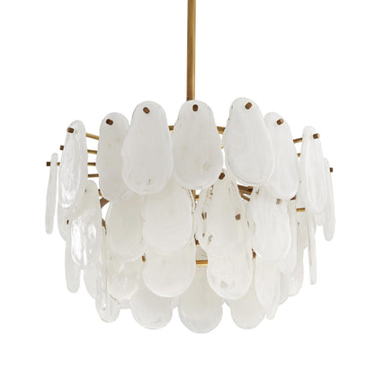 Nivelix Chandelier Steel & Glass 25"D