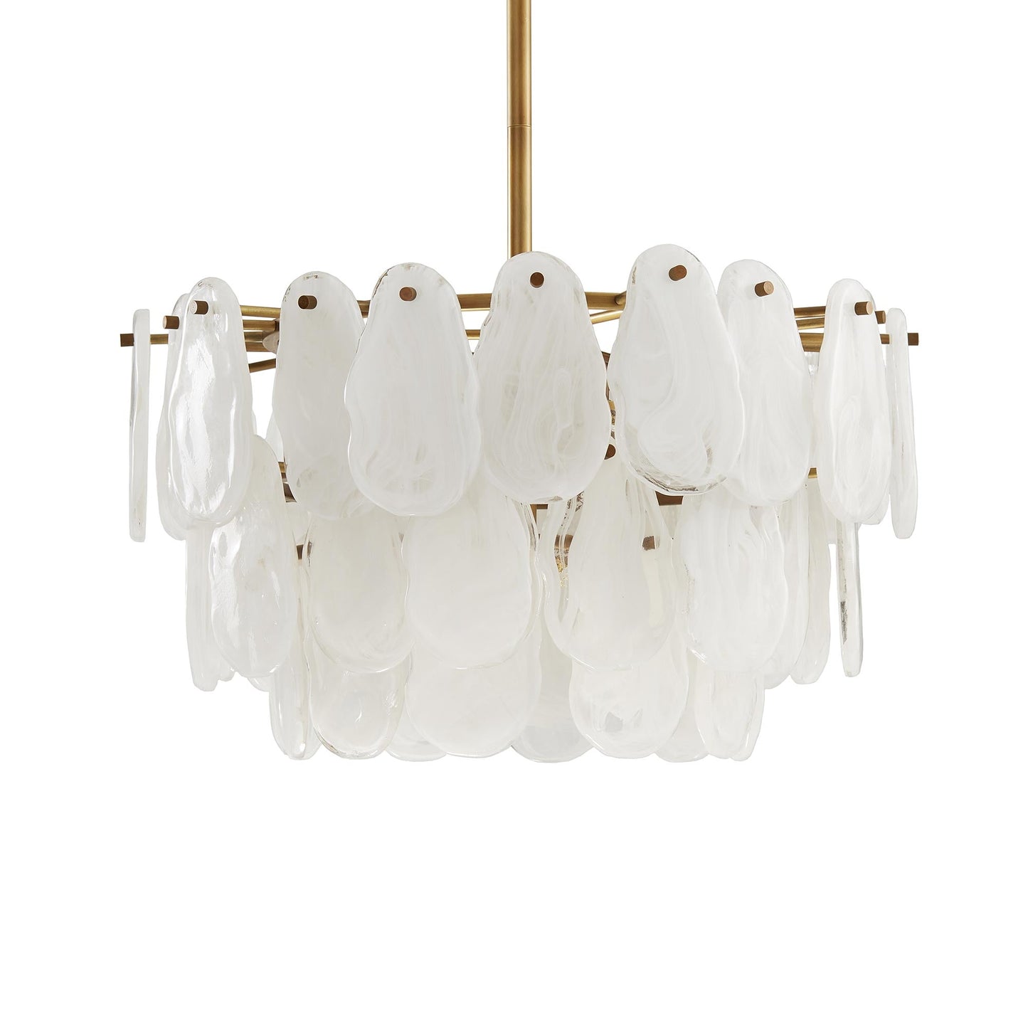 Nivelix Chandelier Steel & Glass 25"D
