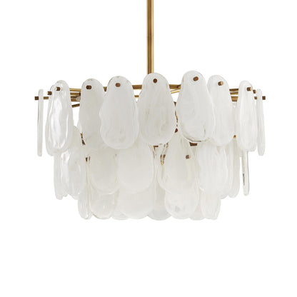 Nivelix Chandelier Steel & Glass 25"D