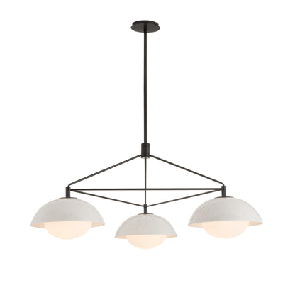 Quaioster Chandelier Ceramic & Frosted Glass & Steel 38"W x 34.5"D