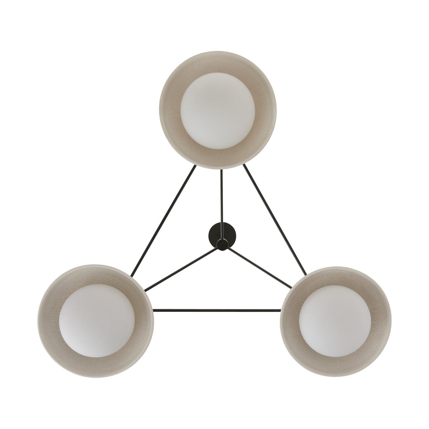 Quaioster Chandelier Ceramic & Frosted Glass & Steel 38"W x 34.5"D