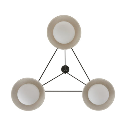 Quaioster Chandelier Ceramic & Frosted Glass & Steel 38"W x 34.5"D