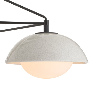 Quaioster Chandelier Ceramic & Frosted Glass & Steel 38"W x 34.5"D