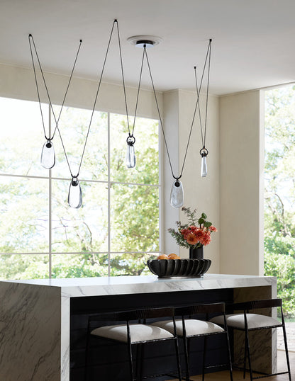 Jaraecyn Chandelier Iron & Glass 86"W x 24"D