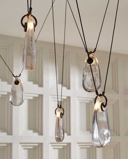 Jaraecyn Chandelier Iron & Glass 86"W x 24"D
