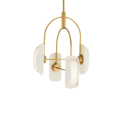 Vetiorin Chandelier Steel & Resin & Frosted Glass 20"D