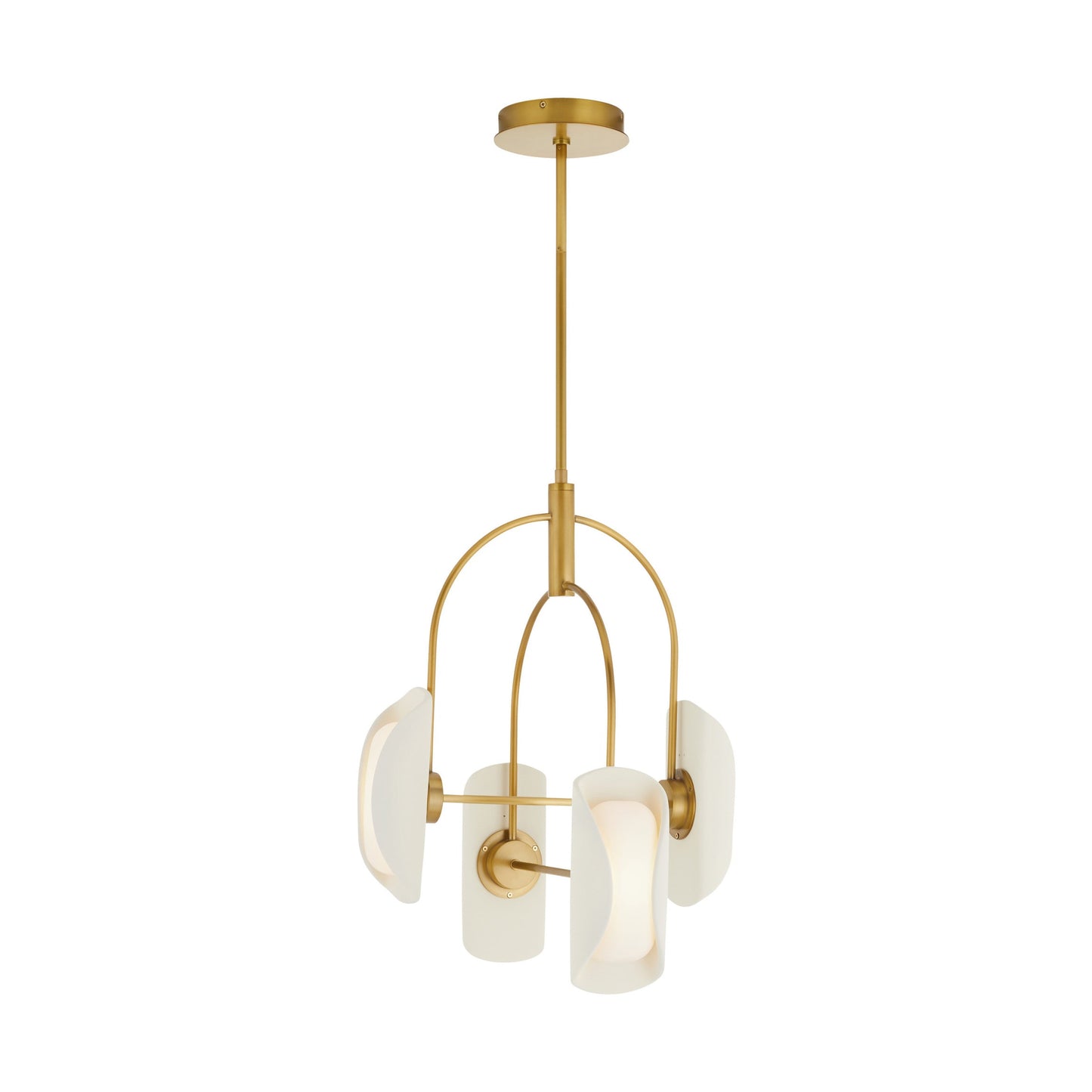 Vetiorin Chandelier Steel & Resin & Frosted Glass 20"D