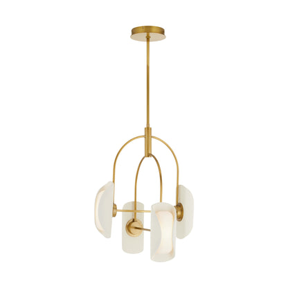 Vetiorin Chandelier Steel & Resin & Frosted Glass 20"D