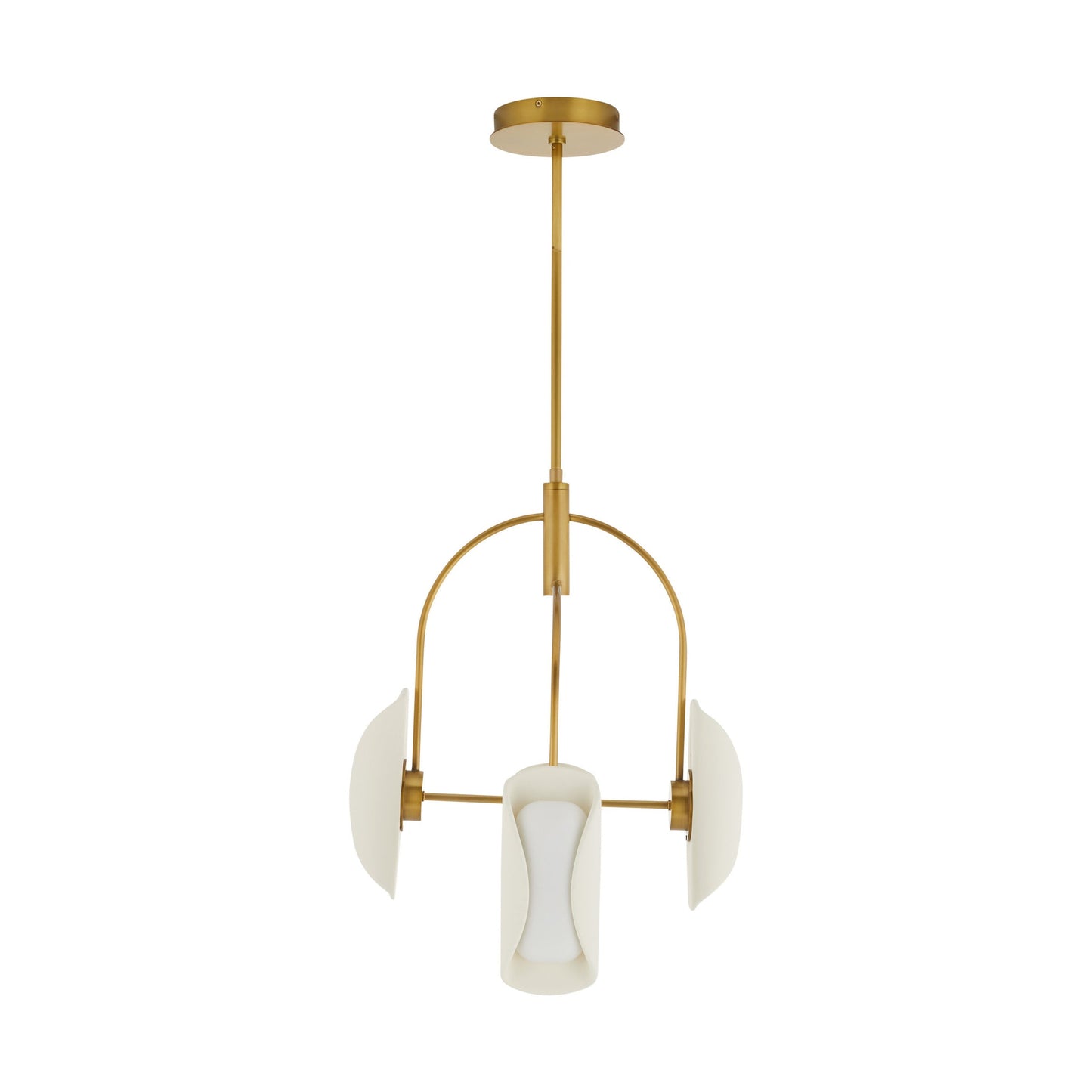Vetiorin Chandelier Steel & Resin & Frosted Glass 20"D