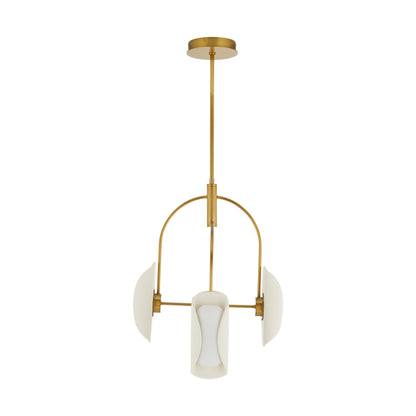 Vetiorin Chandelier Steel & Resin & Frosted Glass 20"D