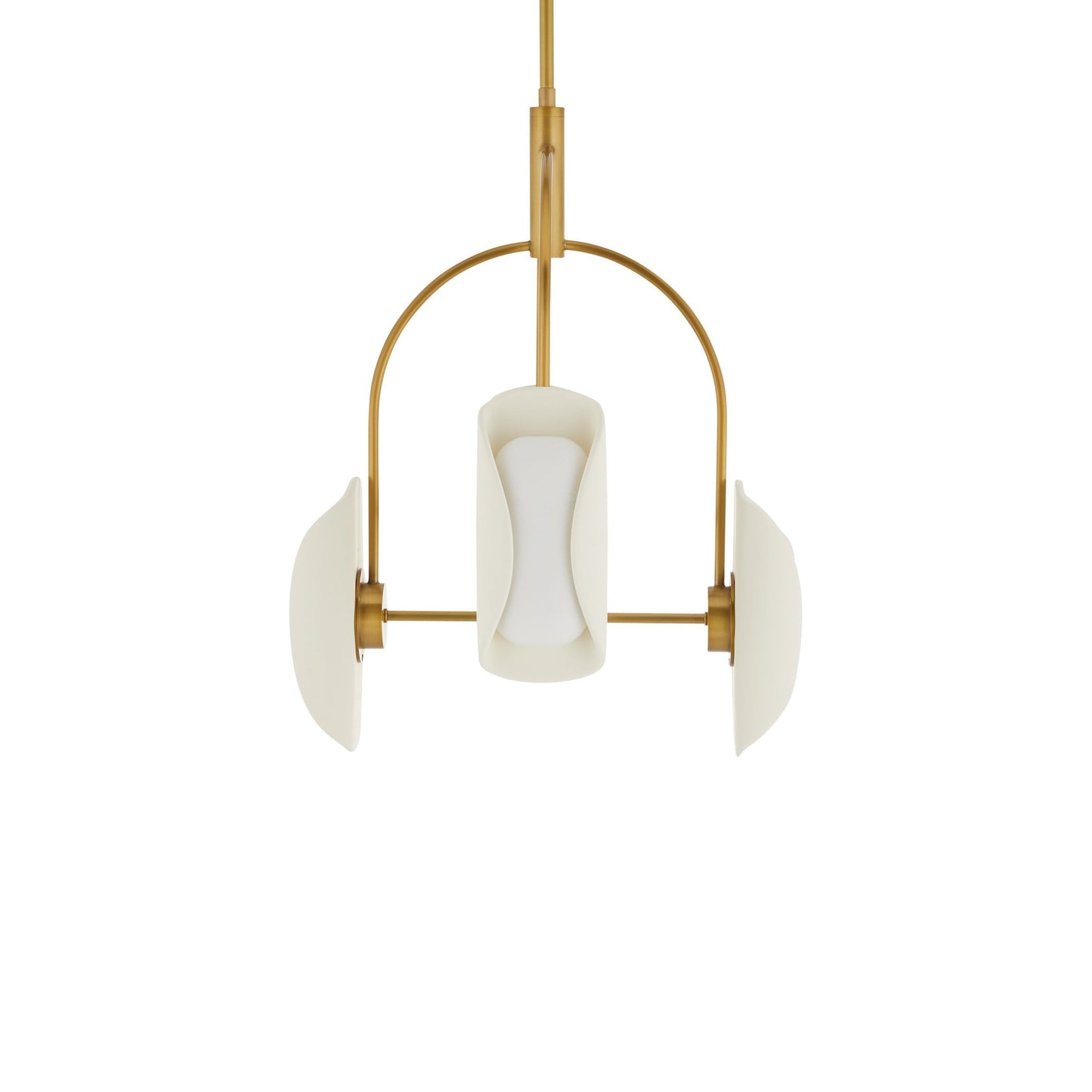Vetiorin Chandelier Steel & Resin & Frosted Glass 20"D
