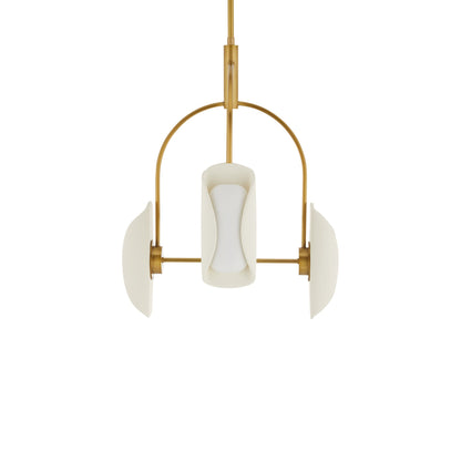 Vetiorin Chandelier Steel & Resin & Frosted Glass 20"D