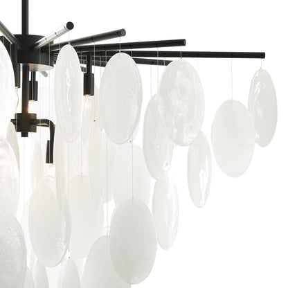 Lorester Chandelier Glass & Iron 42"W x 31"D