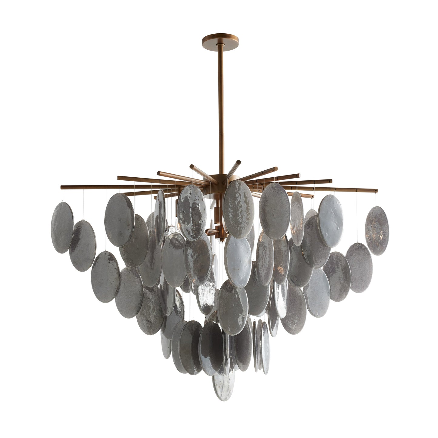 Lorester Chandelier Glass & Iron 42"W x 31"D