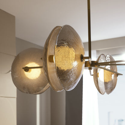 Sylaemond Chandelier Glass & Iron 40"D