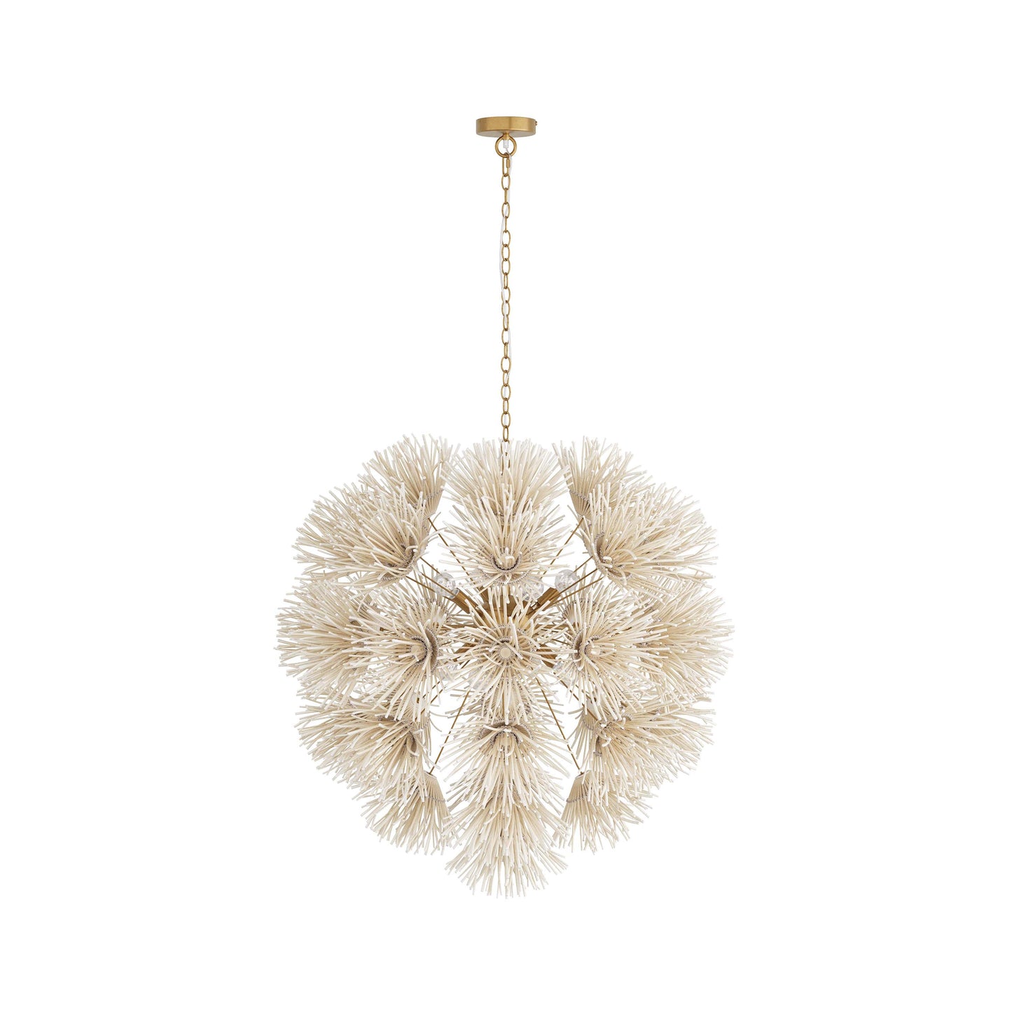 Calucyn Chandelier Coconut & Steel 33"D